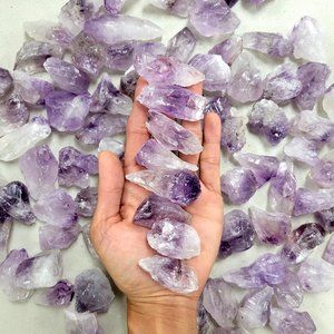 1 LB Amethyst Rough Crystal Points Bulk - Wholesale Healing Crystals